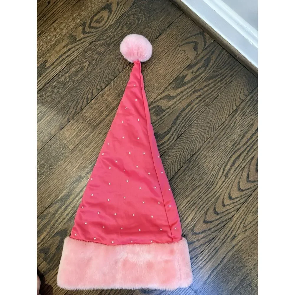 Victoria's Secret Vintage Limited Edition Pink Satin Santa Skirt & Marching Hat